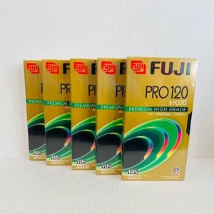 Fuji Premium High Grade New/Sealed VHS Tapes Lot of 5